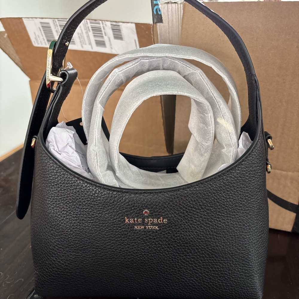 Kate Spade Black Pebbled Leather Shoulder Bag
